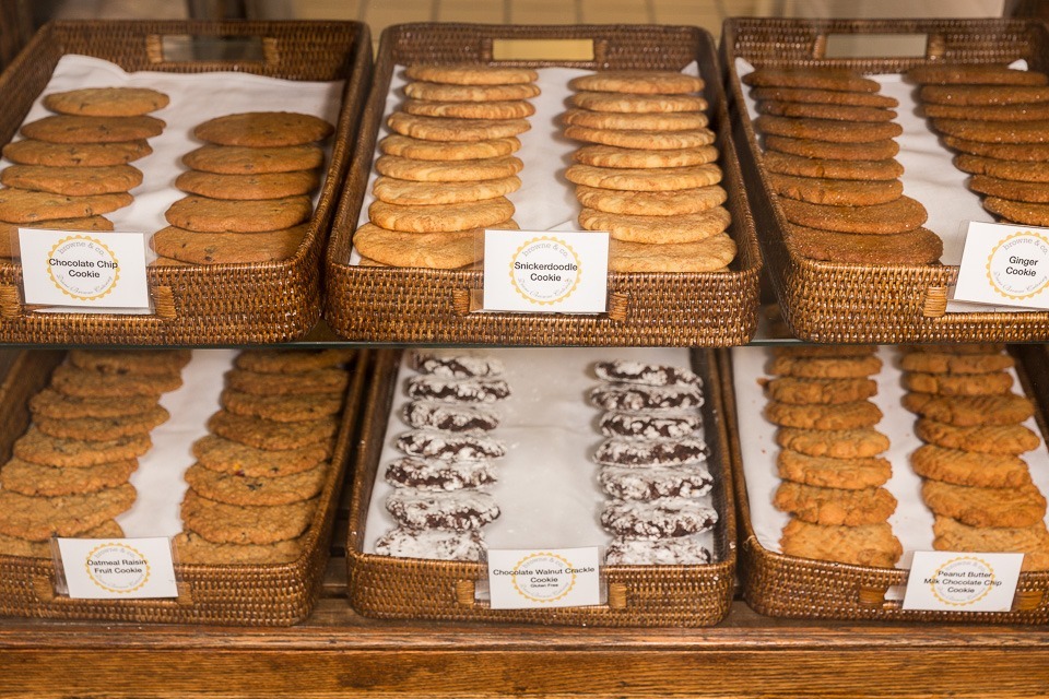 assorted cookie display case